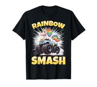 Arcobaleni con unicorno Monster Truck Maglietta