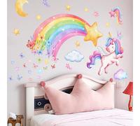 Arcobaleno Adesivi Murali Per Le Ragazze Camera Da Letto - Magiche Nuvole, Stelle E Adesivi Di Arte Della Parete - Asilo Camera Decor PVC Wallpaper