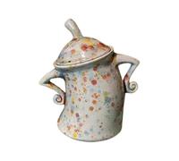 (Arcobaleno) Affascinanti barattoli in ceramica con un tocco colorato