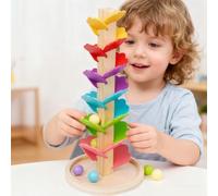 Arcobaleno albero tibetano pista a a sfera arcobaleno suono marmotta per bambini montessori giocattolo educativo in legno giocattolo educativo per ragazze ragazzi