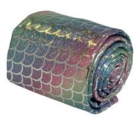Arcobaleno & Argento Cravatta Metallico Sparkle Sirena Pastello Effetto Bagnato