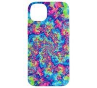Arcobaleno astratto caso vernice ricciolo Trippy arte Custodia per iPhone 14 Plus