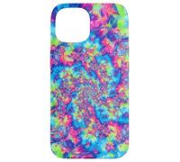 Arcobaleno astratto caso vernice ricciolo Trippy arte Custodia per iPhone 15