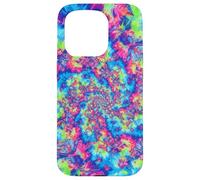 Arcobaleno astratto caso vernice ricciolo Trippy arte Custodia per iPhone 15 Pro