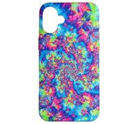 Arcobaleno astratto caso vernice ricciolo Trippy arte Custodia per iPhone 16 Plus