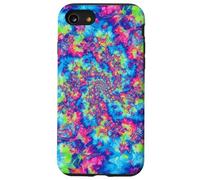 Arcobaleno astratto caso vernice ricciolo Trippy arte Custodia per iPhone SE (2020) / 7/8
