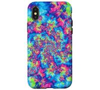 Arcobaleno astratto caso vernice ricciolo Trippy arte Custodia per iPhone X/XS