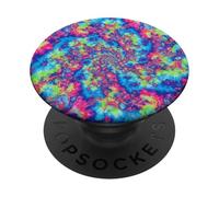 Arcobaleno astratto caso vernice ricciolo Trippy arte PopSockets PopGrip Adesivo