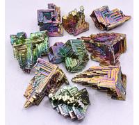Arcobaleno Bismuto Bi Cristallo Esemplare Metallo Element da Collezione Minerale