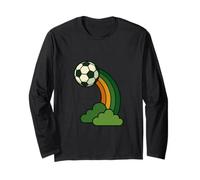 Arcobaleno Calcio Irlandese San Patrizio Design Maglia a Manica