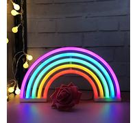 Arcobaleno carino Insegna al neon,Arcobaleno Luce notturna Decorazioni da parete per ragazze Camera da letto, Natale, festa di compleanno, camera dei bambini, soggiorno, regalo per bambini
