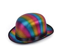 Arcobaleno Colorato Bombetta Adulti Costume 1920s 20s Costume Accessori
