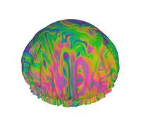 Arcobaleno Colore Astratto Illustrazione Stampa Cuffia da a Elastica Riutilizzabile Donna Cuffia da Bagno Cuffia per Capelli Cuffia da a Impermeabile a Doppio Strato, per Salone Spa da Don