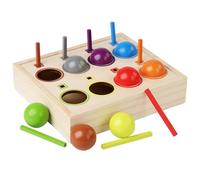 Arcobaleno Colore Ordinamento Gioco per Bambini Educativo di Corrispondenza Palla Sviluppo Plugging Stick Bambino Compleanno