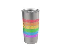 Arcobaleno Compagno Divertente Queer Orgoglio LGBTQA Comunista Gay Sinistra Bicchiere termico in acciaio inox doppia parete