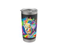 Arcobaleno Corona Ritratto Pop Art Graphic Design Bicchiere termico in acciaio inox doppia parete