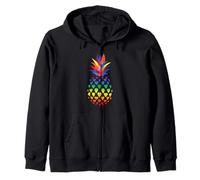 Arcobaleno Cuore Ananas - Pride Queer Gay Bi CSD Party LGBTQ Felpa con Cappuccio