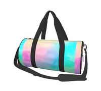 Arcobaleno di carta da disegno pastello colorato, Borsone da viaggio di grande capacità Borsa rotonda Borsa da viaggio sportiva Borsa da viaggio Borsa da fitness