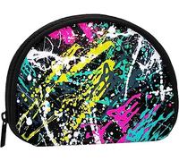 Arcobaleno di schizzi di vernice al neon Portamonete Portamonete Donna e ragazza Borsa alla moda carina Portamonete Portachiavi Borsa da donna Regalo