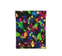 Arcobaleno di schizzi di vernice al neon, Spremere il portafoglio superiore da donna Borsa portaoggetti Piccola portamonete Portamonete