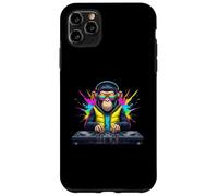 Arcobaleno Dj Scimmia Musica Divertente Monkey Indossare Cuffie Custodia per iPhone 11 Pro Max