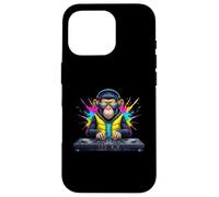 Arcobaleno Dj Scimmia Musica Divertente Monkey Indossare Cuffie Custodia per iPhone 16 Pro