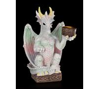 Arcobaleno Drago Mantiene Candela - Figura Decorativa Portacandele Gotico