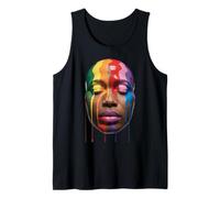 Arcobaleno Drip Ritratto Colorato LGBTQ Espressione Donne Uomini Canotta