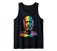Arcobaleno Drip Ritratto Colorato LGBTQ Espressione Donne Uomini Canotta