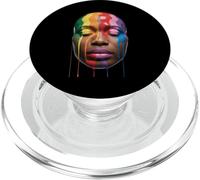Arcobaleno Drip Ritratto Colorato LGBTQ Espressione Donne Uomini PopSockets PopGrip per MagSafe