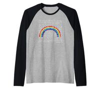 Arcobaleno formule matematiche - Matematica divertente Maglia con Maniche Raglan