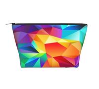 Arcobaleno geometrico, Borsa da toilette Borsa per trucco Borsa per cosmetici Borsa da toilette da viaggio portatile