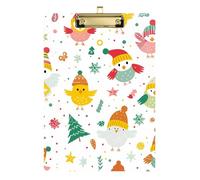 Arcobaleno giocoso colorato appunti cartella padfolio trasparente per polizia ufficio infermiera allenatori di calcio dimensioni 9 x 12.5 Tabla para escribir con clip