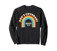Arcobaleno God's Covenant Genesis 9:13 Bibbia Christian Lover Felpa
