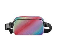 Arcobaleno Gradiente Glitter Alla Moda Marsupio Marsupio per donna d'affari Impermeabile con Cinghia Regolabile per Viaggi Vacanza Corsa bolsa para celular para, Glitter sfumato arcobaleno, moderno