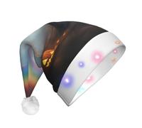 Arcobaleno Halloween Ghost Witch Hat Spiders Stampa LED Light Up Cappelli | Cappelli di Babbo Natale per adulti con luci a LED, per Capodanno, feste, Natale, cosplay, palcoscenico, performance