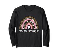 Arcobaleno Leopardo Assistente Sociale Maglia a Manica
