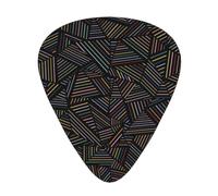 Arcobaleno lineare geometrico stampato in 3D,12 pezzi di plettri per chitarra, 3 plettri di diverso spessore per chitarra acustica, basso, ukulele