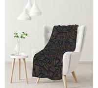 Arcobaleno lineare geometrico stampato in 3D,Coperta morbida, calda, anti-pilling, in flanella, peluche, 76 x 102 cm