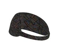 Arcobaleno lineare geometrico stampato in 3D,Fascia elastica per capelli multiuso unisex, fascia antisudore sportiva