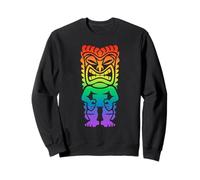 Arcobaleno Lono Hawaiian Tiki Dio Polinesiano Tribale Hawaii Felpa