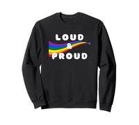 Arcobaleno LOUD & PROUD per il mese dell'orgoglio per LGBTQIA+ e alleati Felpa