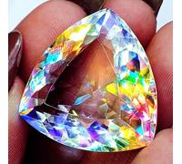 Arcobaleno Mystic Quarzo 50 A 60 Cts Cubico Forma Loose Gemma Certificato