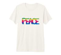 Arcobaleno, Pace, Parola, con, Pace, Segno Maglietta Premium