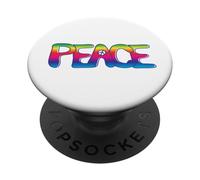 Arcobaleno, pace, parola, con, pace, segno PopSockets PopGrip Adesivo
