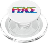 Arcobaleno, pace, parola, con, pace, segno PopSockets PopGrip per MagSafe