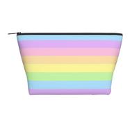 Arcobaleno pastello a strisce, Borsa da toilette Borsa per trucco Borsa per cosmetici Borsa da toilette da viaggio portatile
