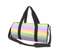 Arcobaleno pastello a strisce, Borsone da viaggio di grande capacità Borsa rotonda Borsa da viaggio sportiva Borsa da viaggio Borsa da fitness