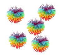 Arcobaleno Pompon Rimbalzante Stress Palle,Palla Sensoriale Arcobaleno,Gommoso Palline Morbide,Palle Sensoriali Bambini,Scimmia Sfere Palline,per Bambini e Adulti,5 Pezzi