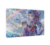 Arcobaleno Puzzle 1000 Pezzi Adulti,5D DIY Puzzle Ragazza Pattern Design con Confezione Regalo per Regalo Donna,Attività Famiglie Impegnative Principianti per Home Wall Bedroom Decor 75 x 50 cm -1163Y
